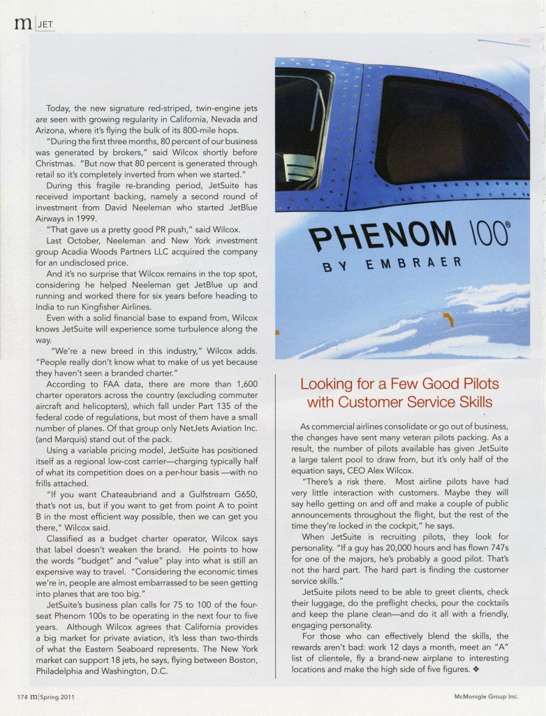 JetSuite is gaining altitude article by Scott Marshutz page 2